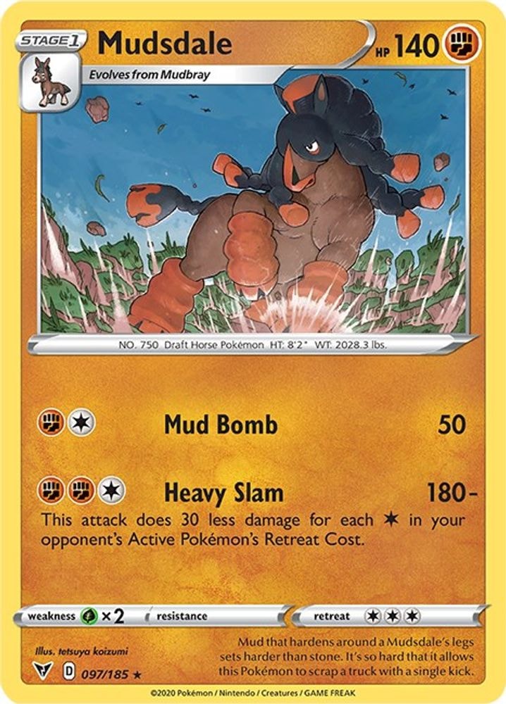 SWSH04: Vivid Voltage (SWSH04) - Mudsdale (#097/185, Rare) ()