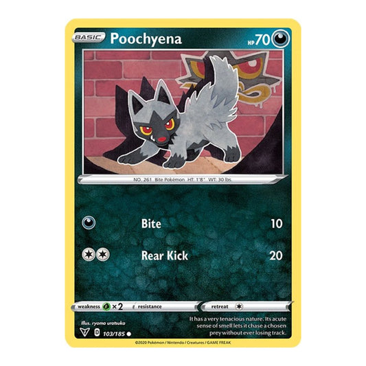 SWSH04: Vivid Voltage (SWSH04) - Poochyena (#103/185) (Near Mint)