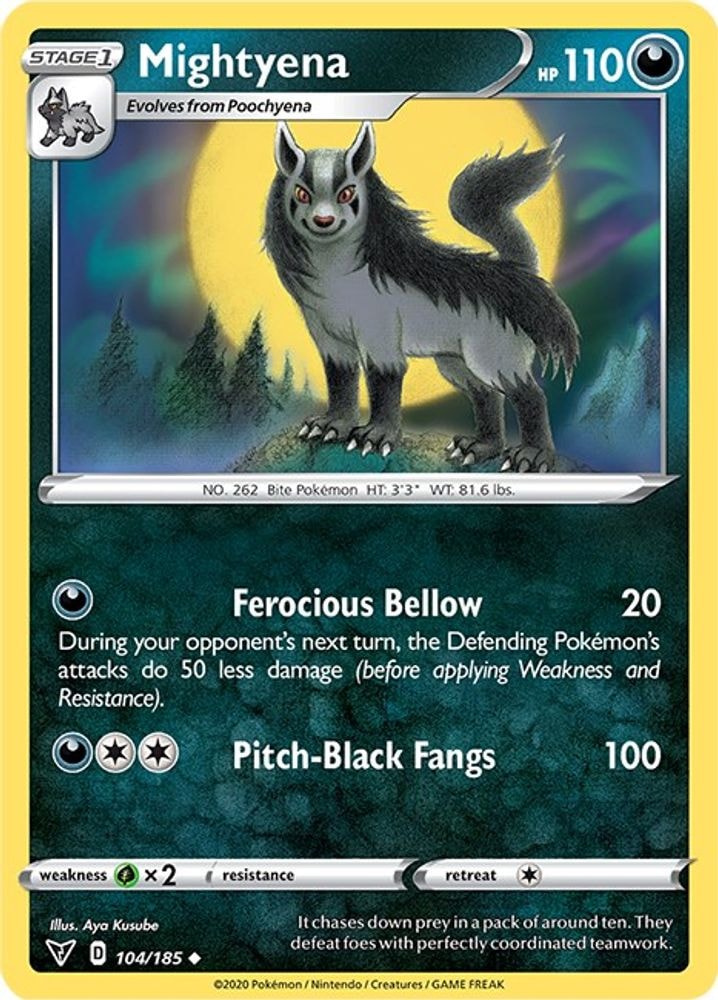 SWSH04: Vivid Voltage (SWSH04) - Mightyena (#104/185, Uncommon) ()