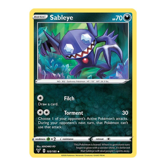 SWSH04: Vivid Voltage (SWSH04) - Sableye (#105/185) (Near Mint)