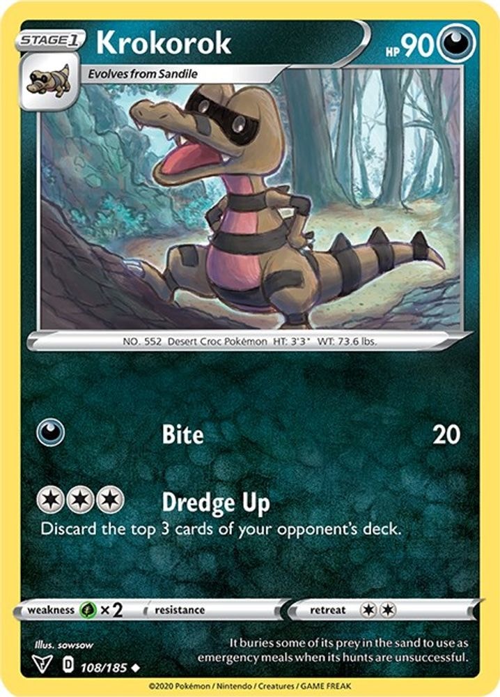 SWSH04: Vivid Voltage (SWSH04) - Krokorok (#108/185, Uncommon) ()