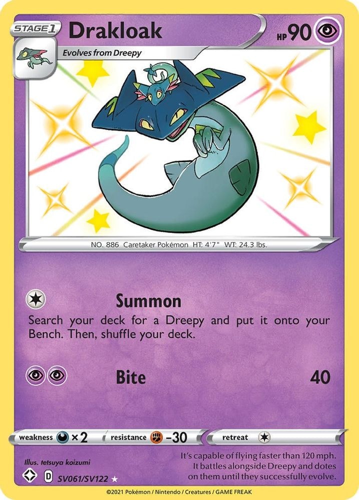Shining Fates: Shiny Vault (SHFSV) - Drakloak (#SV061/SV122, Shiny Holo Rare) ()