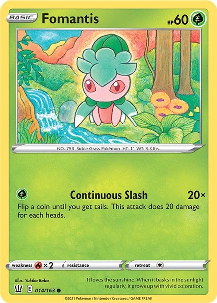 SWSH05: Battle Styles (SWSH05) - Fomantis (#014/163, Common) ()