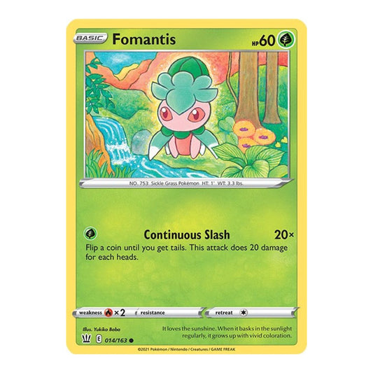 SWSH05: Battle Styles (SWSH05) - Fomantis (#014/163) (Near Mint)