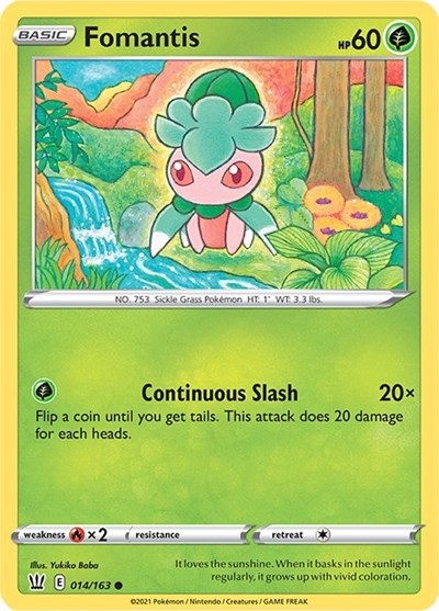 SWSH05: Battle Styles (SWSH05) - Fomantis (#014/163, Common) ()