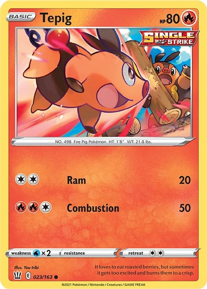 SWSH05: Battle Styles (SWSH05) - Tepig (#023/163, Common) ()