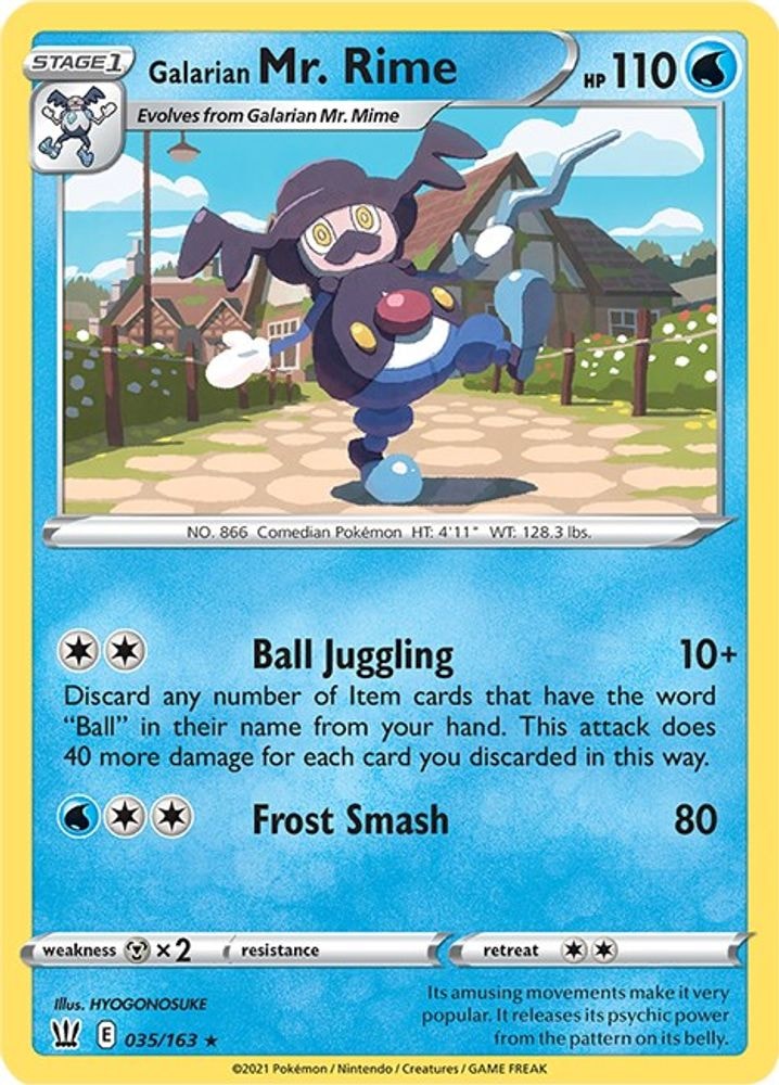 SWSH05: Battle Styles (SWSH05) - Galarian Mr. Rime (#035/163, Rare) ()