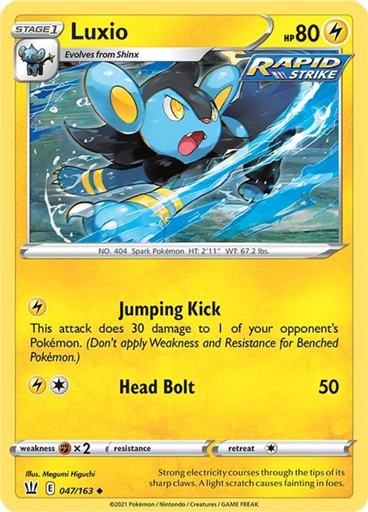SWSH05: Battle Styles (SWSH05) - Luxio (#047/163, Uncommon) ()