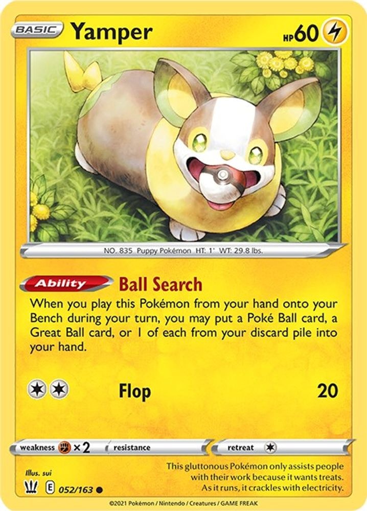 SWSH05: Battle Styles (SWSH05) - Yamper (#052/163, Common) ()