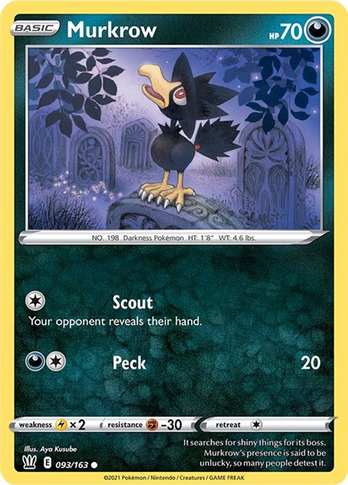 SWSH05: Battle Styles (SWSH05) - Murkrow (#093/163, Common) ()