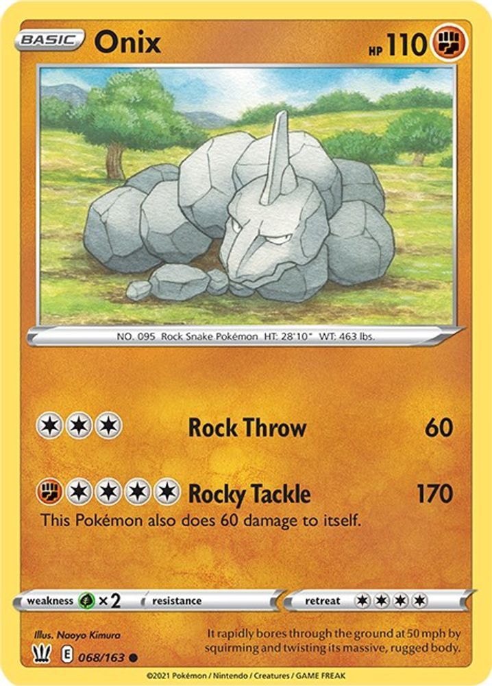 SWSH05: Battle Styles (SWSH05) - Onix (#068/163, Common) ()
