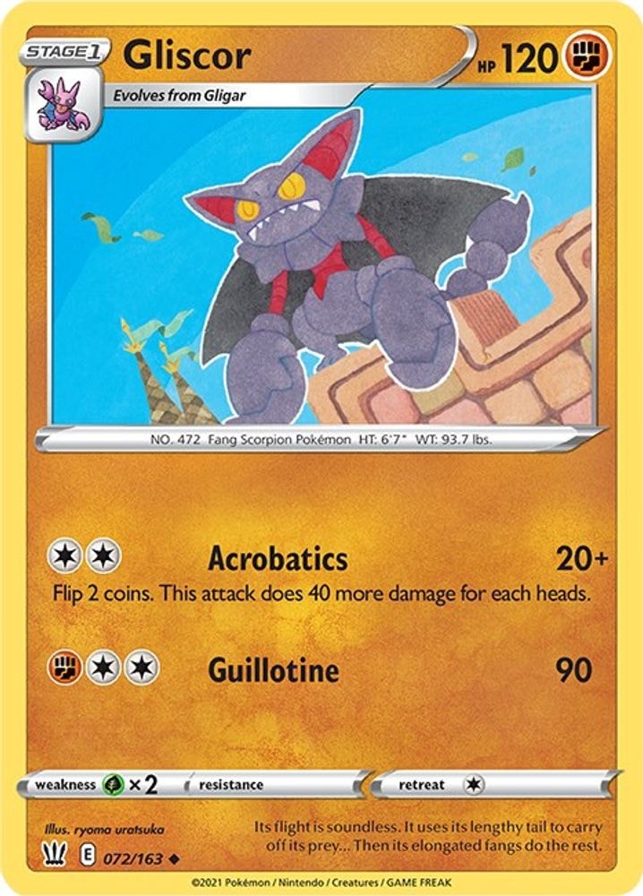 SWSH05: Battle Styles (SWSH05) - Gliscor (#072/163, Uncommon) ()
