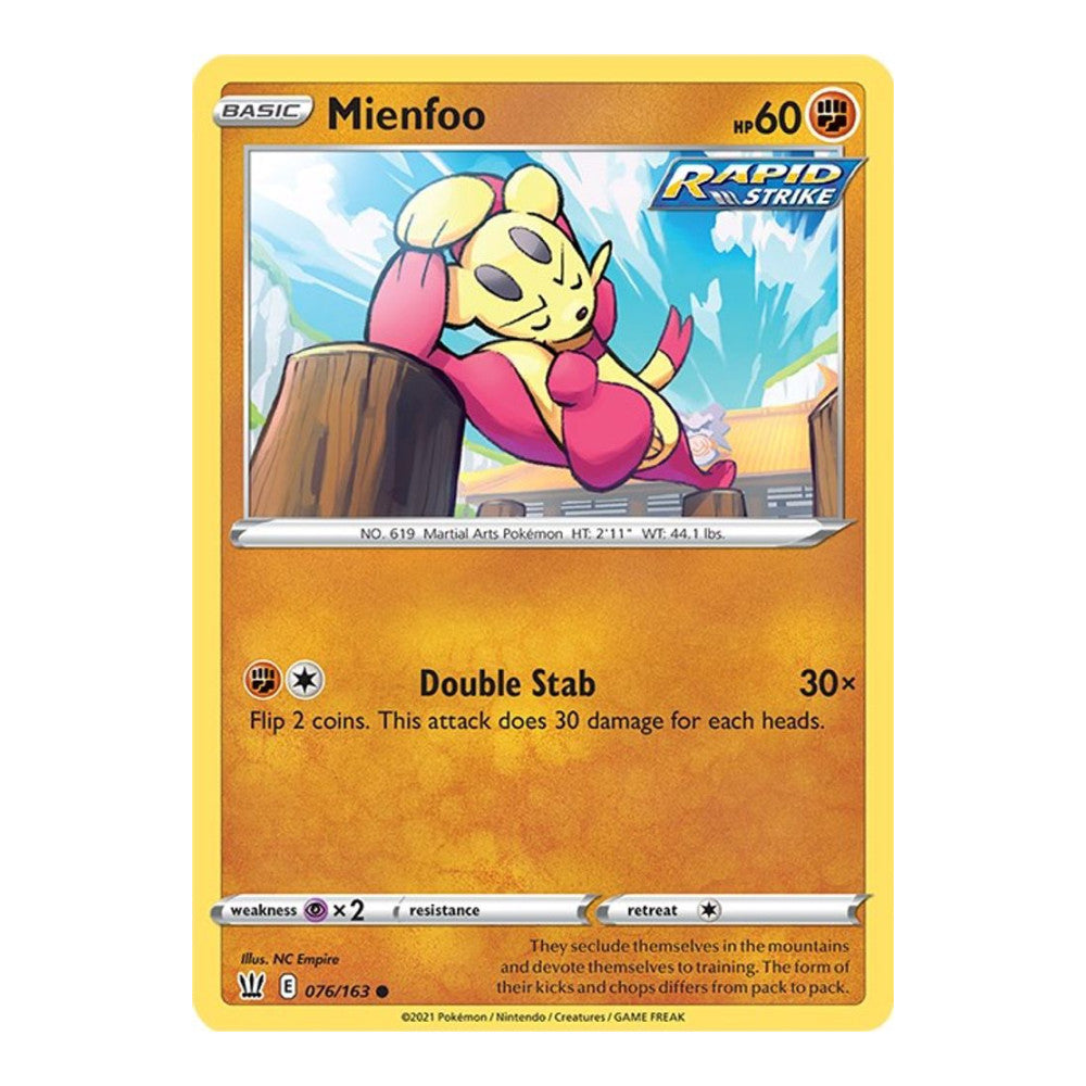 SWSH05: Battle Styles (SWSH05) - Mienfoo (#076/163) (Near Mint)