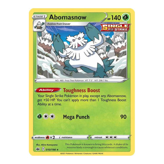 SWSH06: Chilling Reign (SWSH06) - Abomasnow (#010/198) (Near Mint)