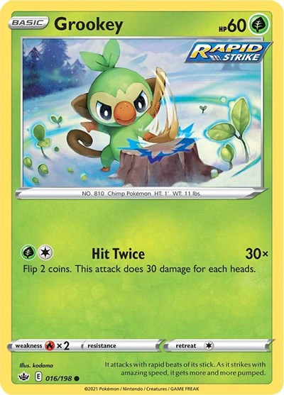 SWSH06: Chilling Reign (SWSH06) - Grookey (#016/198, Common) ()