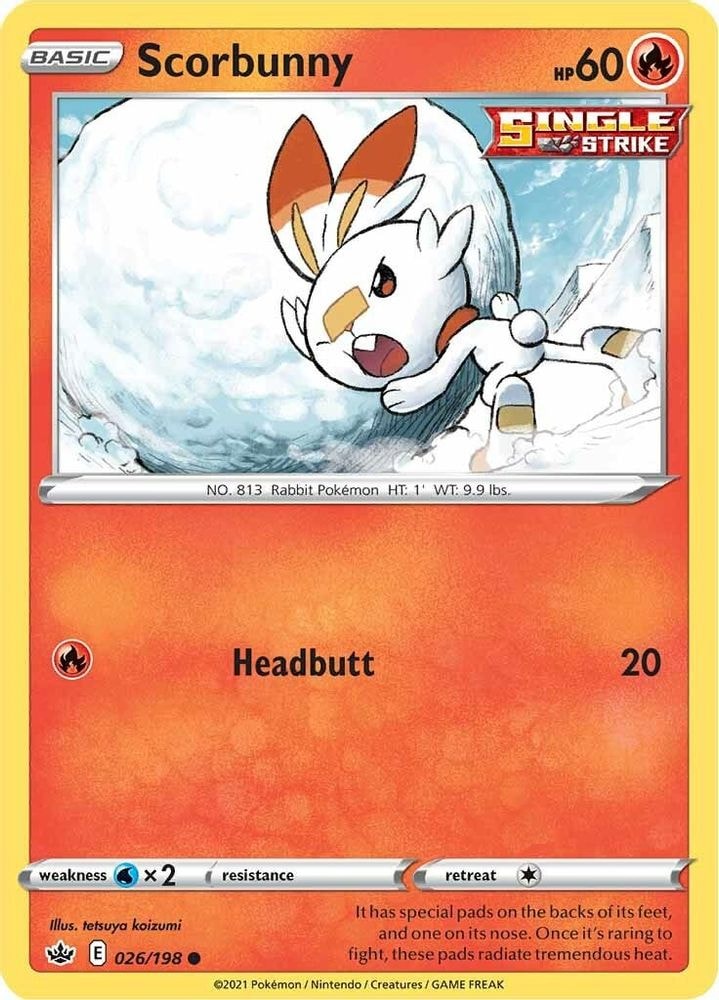 SWSH06: Chilling Reign (SWSH06) - Scorbunny (#026/198, Common) ()