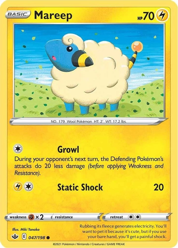 SWSH06: Chilling Reign (SWSH06) - Mareep (#047/198, Common) ()
