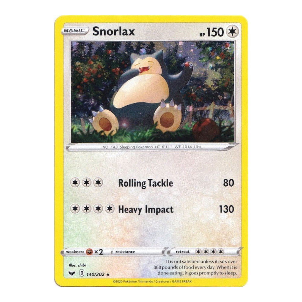 Blister Exclusives (BLE) - Snorlax - 140/202 (Cosmos Holo) (#140/202) (Near Mint)