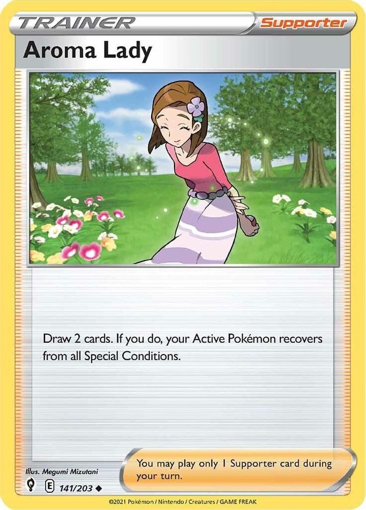 SWSH07: Evolving Skies (SWSH07) - Aroma Lady (#141/203, Uncommon) ()