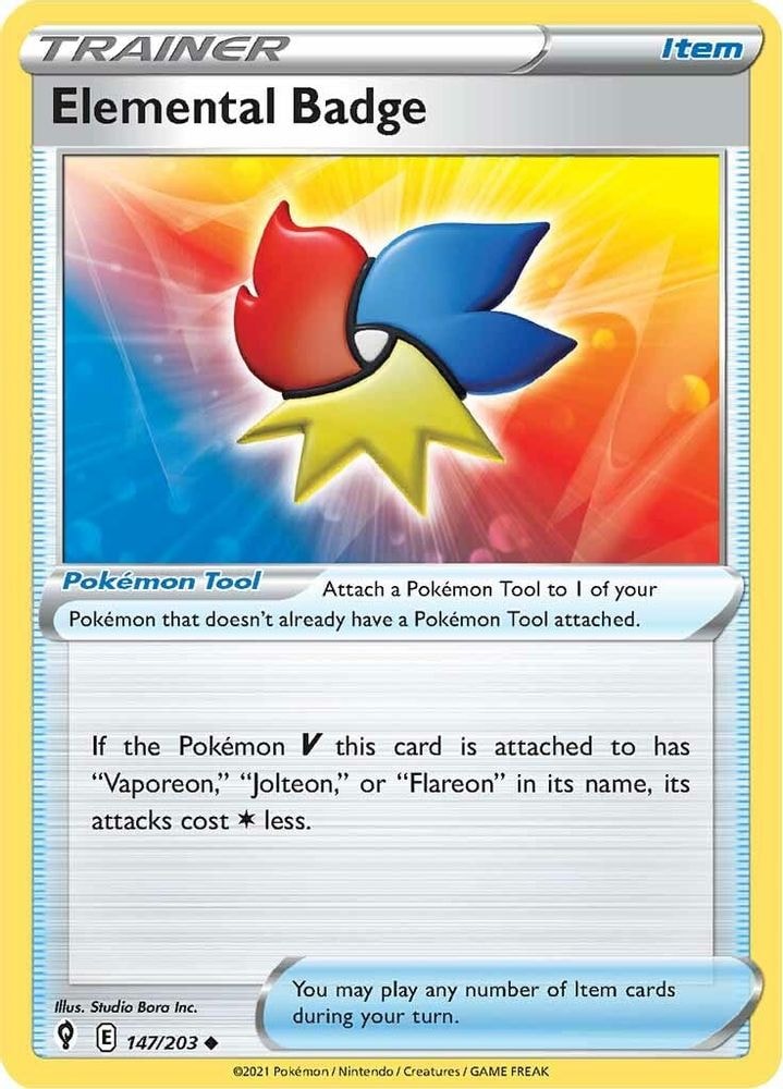 SWSH07: Evolving Skies (SWSH07) - Elemental Badge (#147/203, Uncommon) ()