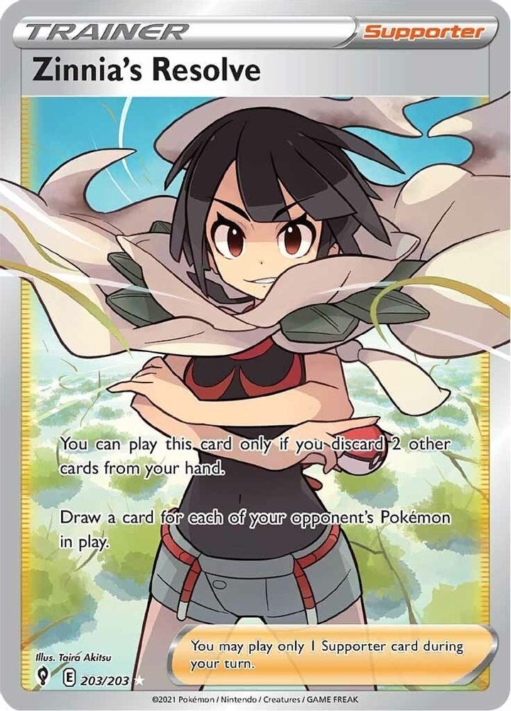 SWSH07: Evolving Skies (SWSH07) - Zinnia's Resolve (Full Art) (#203/203, Ultra Rare) ()