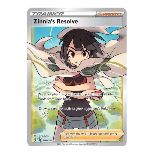 SWSH07: Evolving Skies (SWSH07) - Zinnia's Resolve (Full Art) (#203/203) (Near Mint)