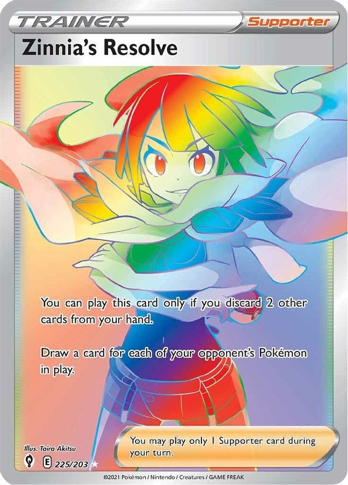 SWSH07: Evolving Skies (SWSH07) - Zinnia's Resolve (Secret) (#225/203, Secret Rare) ()