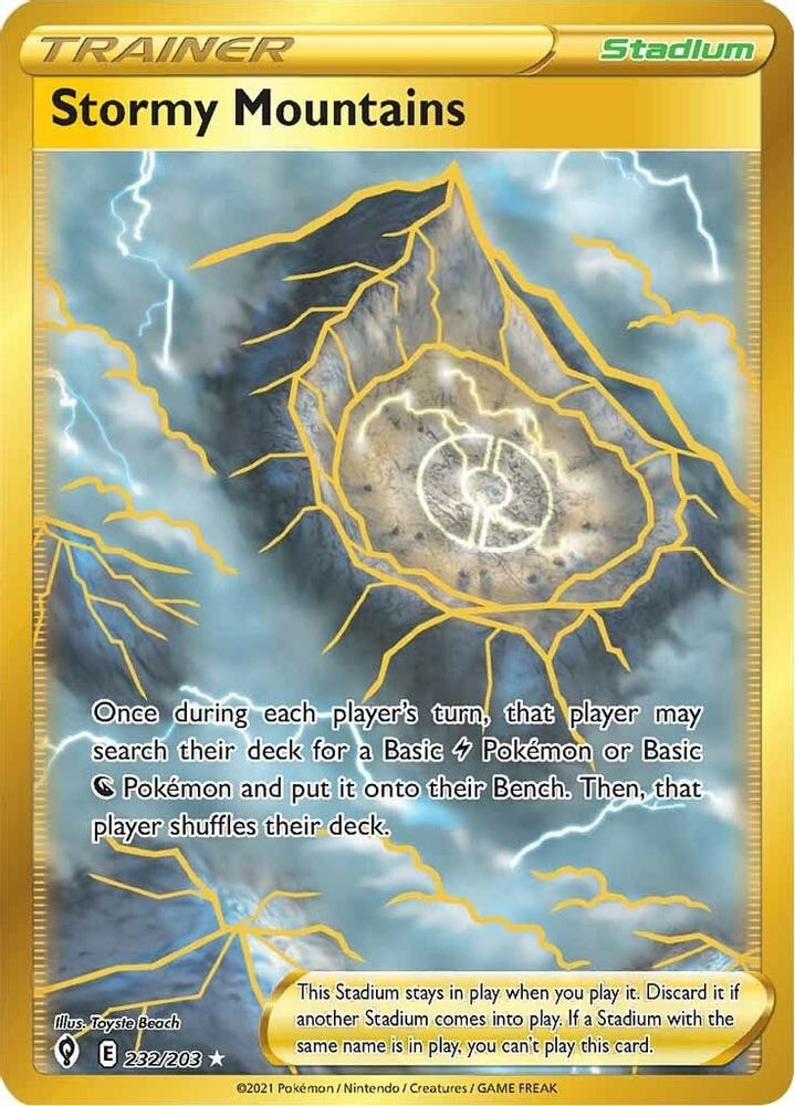 SWSH07: Evolving Skies (SWSH07) - Stormy Mountains (Secret) (#232/203, Secret Rare) ()