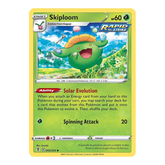 SWSH07: Evolving Skies (SWSH07) - Skiploom (#003/203) (Near Mint)