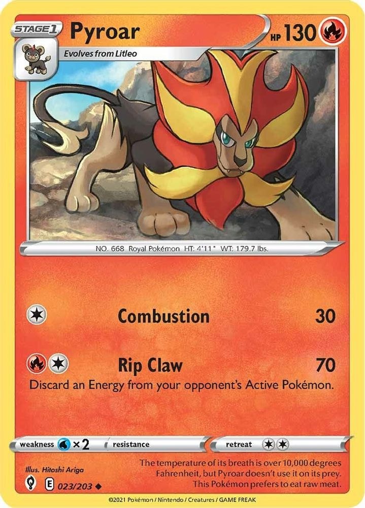 SWSH07: Evolving Skies (SWSH07) - Pyroar (#023/203, Uncommon) ()
