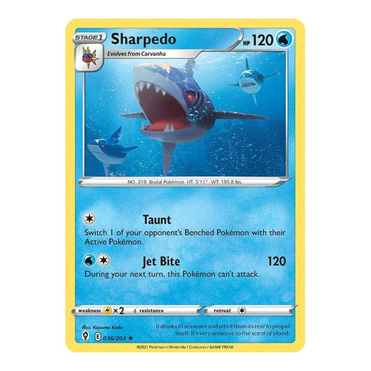 SWSH07: Evolving Skies (SWSH07) - Sharpedo (#036/203) (Near Mint)