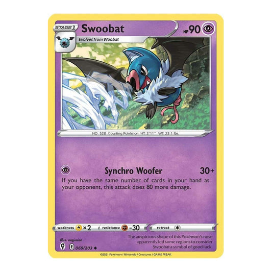 SWSH07: Evolving Skies (SWSH07) - Swoobat (#069/203) (Near Mint)
