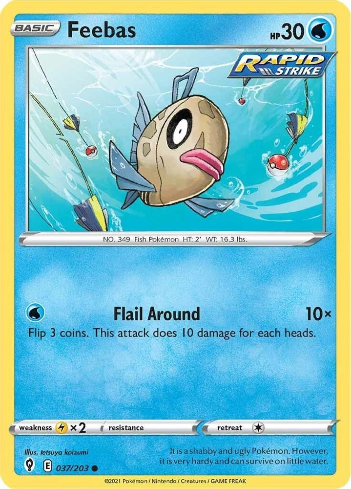 SWSH07: Evolving Skies (SWSH07) - Feebas (#037/203, Common) ()