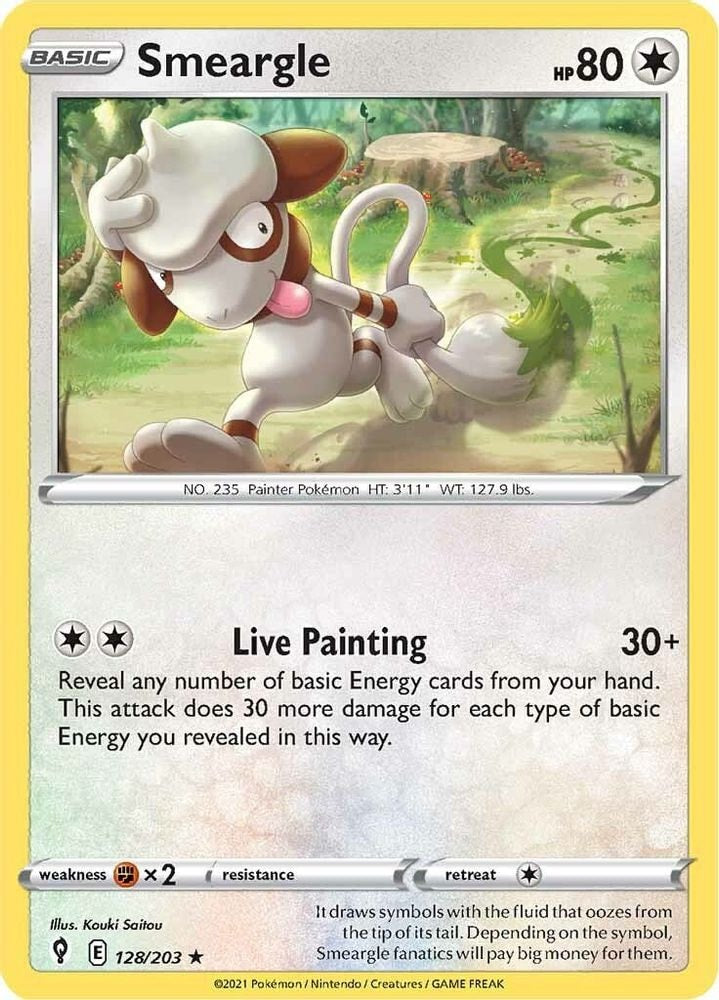 SWSH07: Evolving Skies (SWSH07) - Smeargle (#128/203, Rare) ()