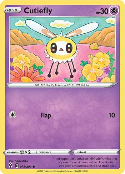 SWSH07: Evolving Skies (SWSH07) - Cutiefly (#078/203, Common) ()