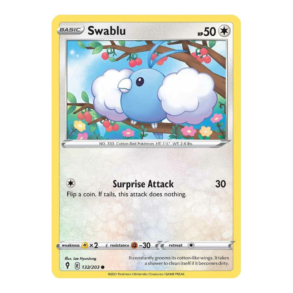 SWSH07: Evolving Skies (SWSH07) - Swablu (#132/203) (Near Mint)