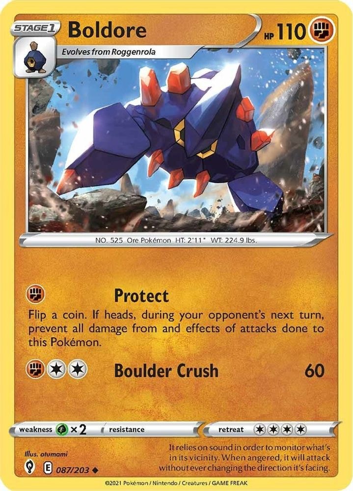 SWSH07: Evolving Skies (SWSH07) - Boldore (#087/203, Uncommon) ()