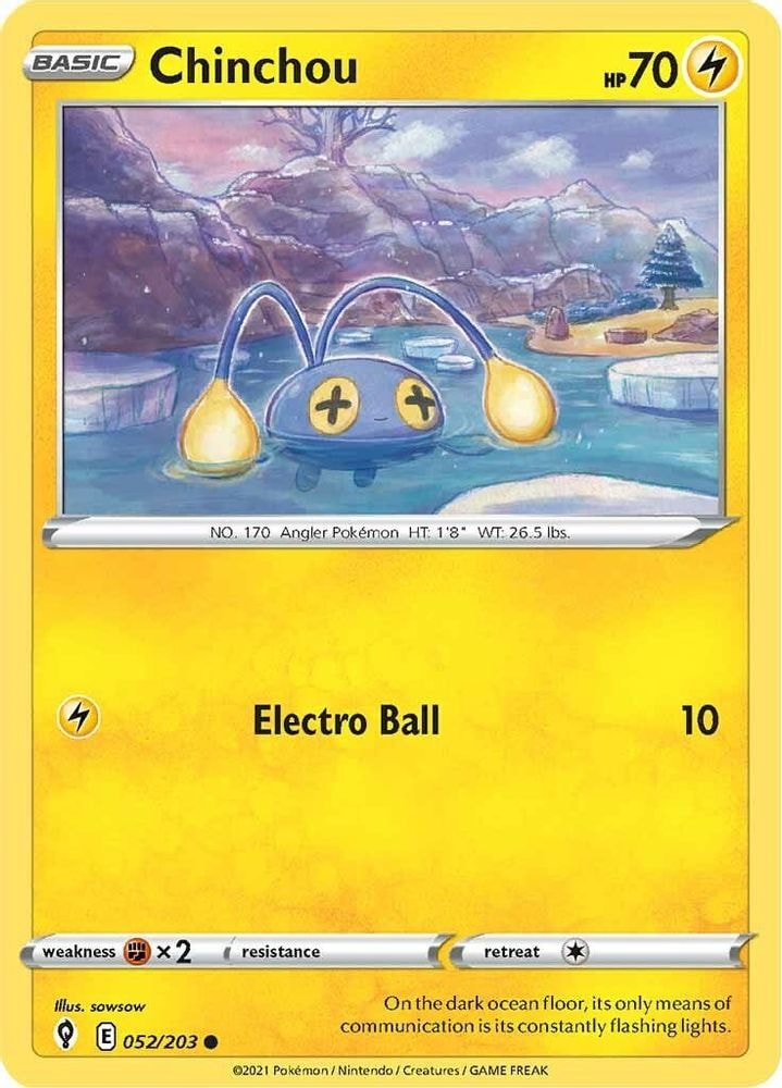 SWSH07: Evolving Skies (SWSH07) - Chinchou (#052/203, Common)