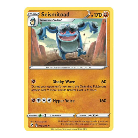 SWSH07: Evolving Skies (SWSH07) - Seismitoad (#090/203) (Near Mint)