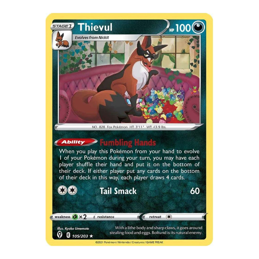 SWSH07: Evolving Skies (SWSH07) - Thievul (#105/203) (Near Mint)