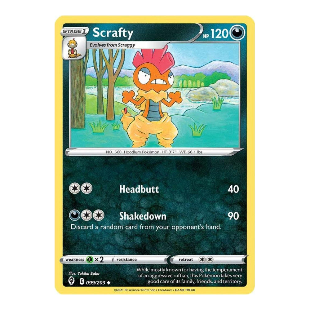SWSH07: Evolving Skies (SWSH07) - Scrafty (#099/203) (Near Mint)