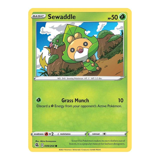 SWSH08: Fusion Strike (SWSH08) - Sewaddle (#009/264) (Near Mint)