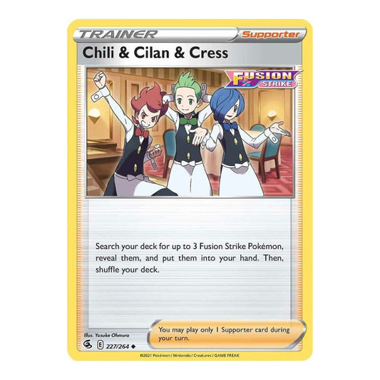 SWSH08: Fusion Strike (SWSH08) - Chili & Cilan & Cress (#227/264) (Near Mint)