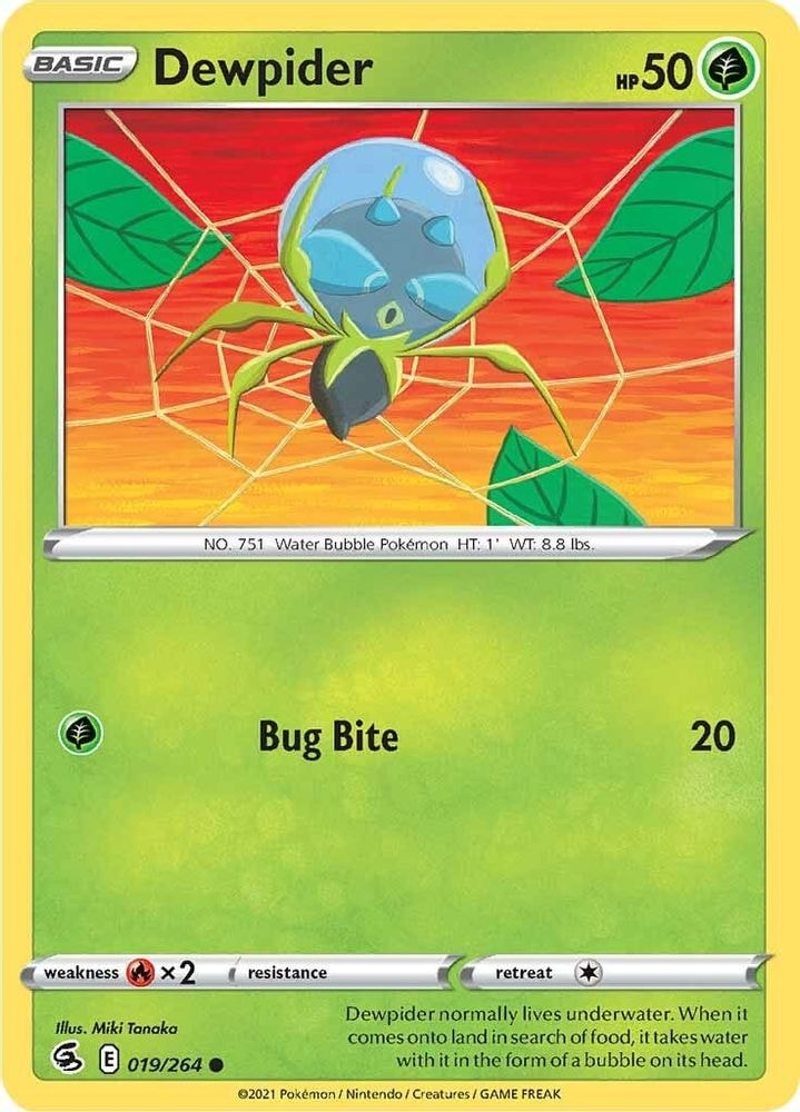 SWSH08: Fusion Strike (SWSH08) - Dewpider (#019/264, Common) ()