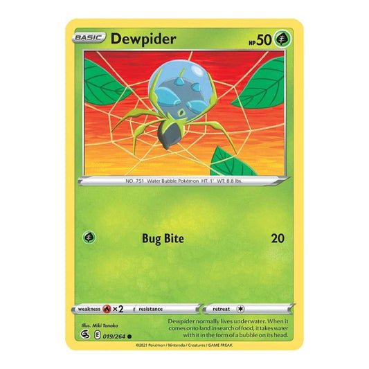 SWSH08: Fusion Strike (SWSH08) - Dewpider (#019/264) (Near Mint)