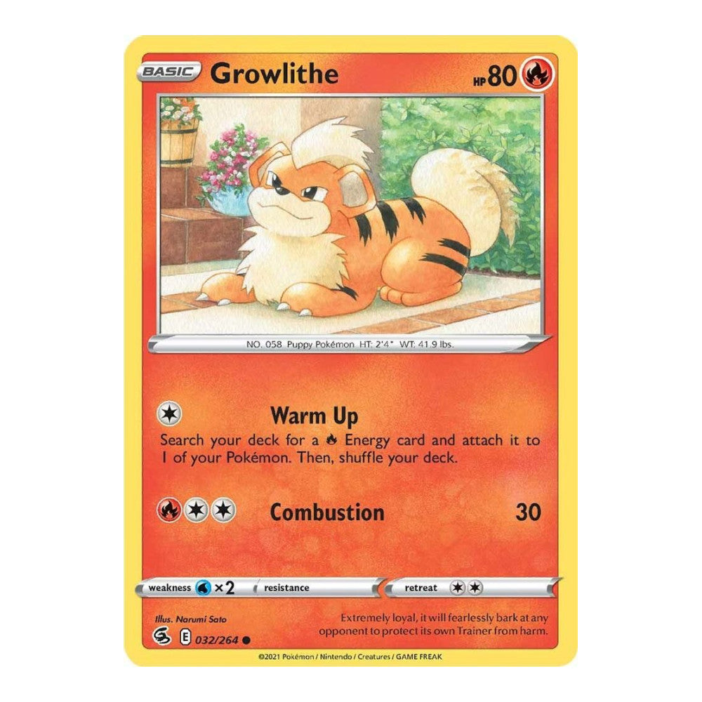 SWSH08: Fusion Strike (SWSH08) - Growlithe (#032/264) (Near Mint)
