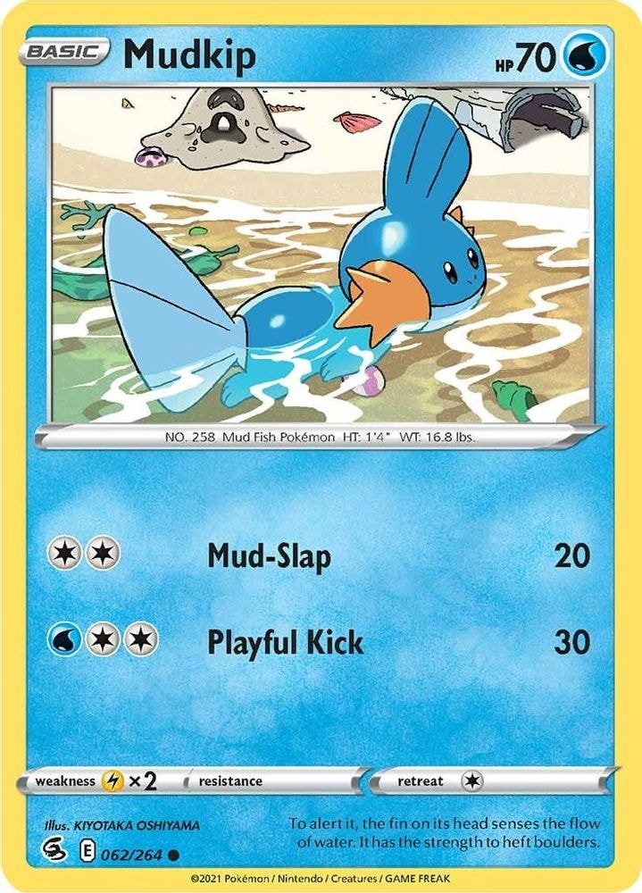 SWSH08: Fusion Strike (SWSH08) - Mudkip (#062/264, Common) ()