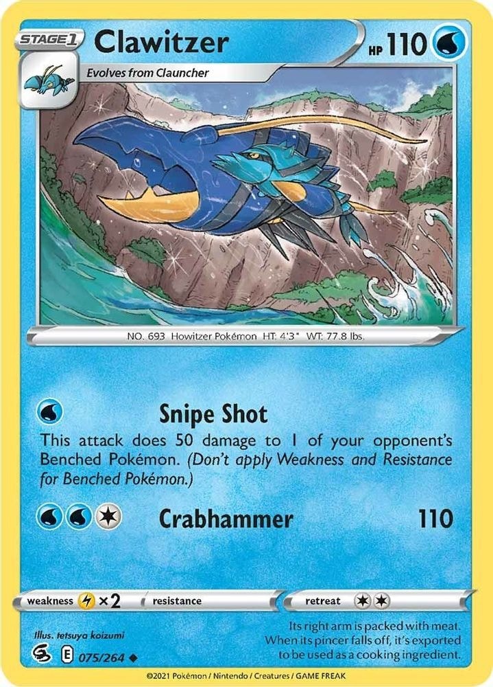 SWSH08: Fusion Strike (SWSH08) - Clawitzer (#075/264, Uncommon) ()