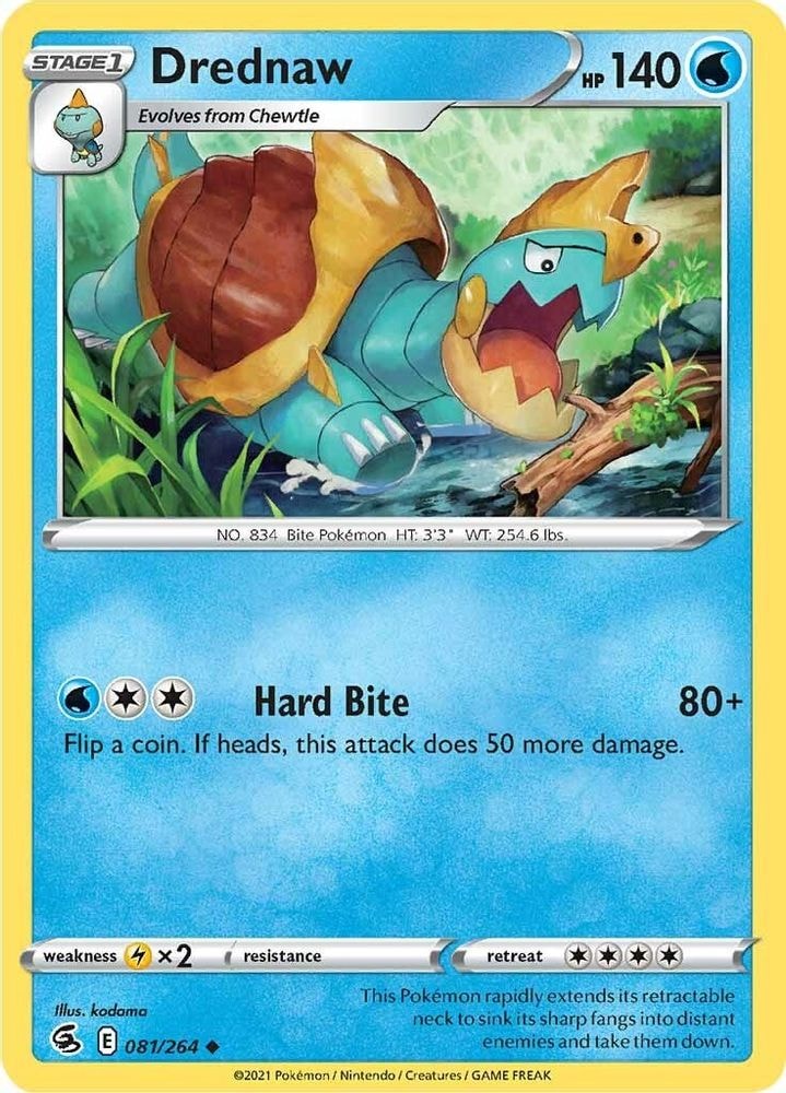 SWSH08: Fusion Strike (SWSH08) - Drednaw (#081/264, Uncommon) ()
