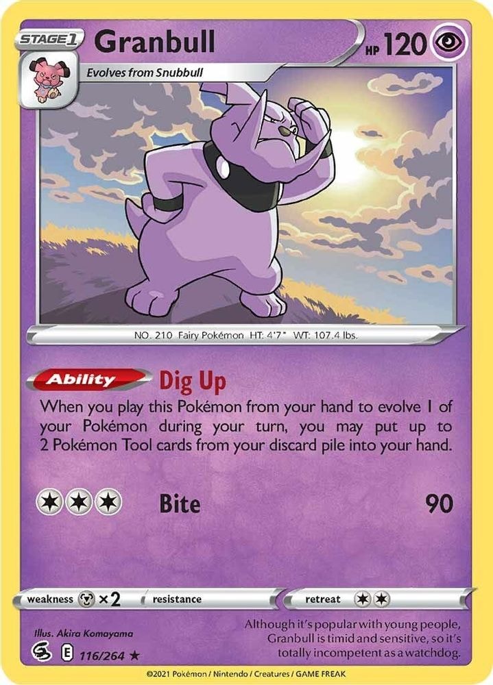 SWSH08: Fusion Strike (SWSH08) - Granbull (#116/264, Rare) ()